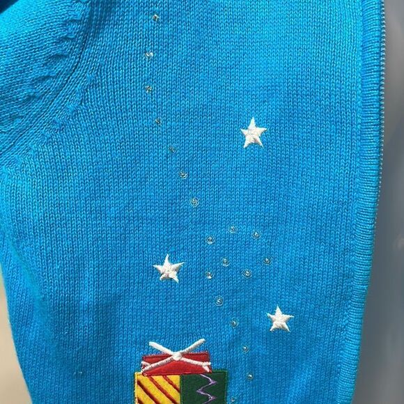 NWOT Tiara International Snowman Cardigan Sweater.  Size L large 12/14 - Picture 7 of 9